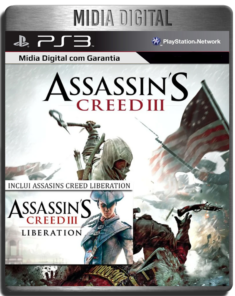 Assassins Creed 3 + Assassins Creed Liberation - Ps3 Psn - Mídia Digital