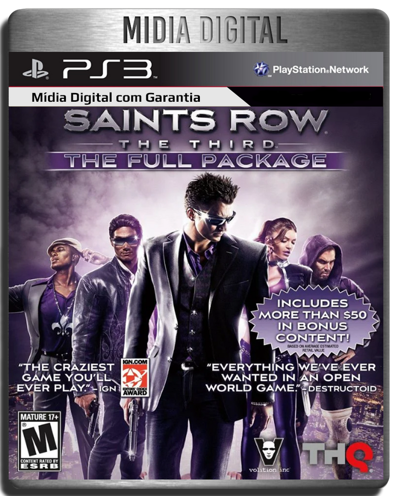 Saints Row The Third Full Package PS3 Psn - Mídia Digital