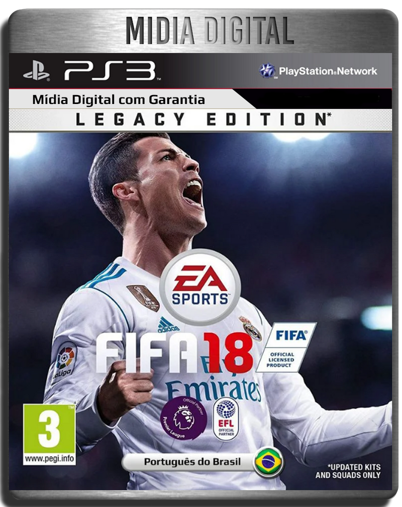 Fifa 18 PS3 Psn Mídia Digital