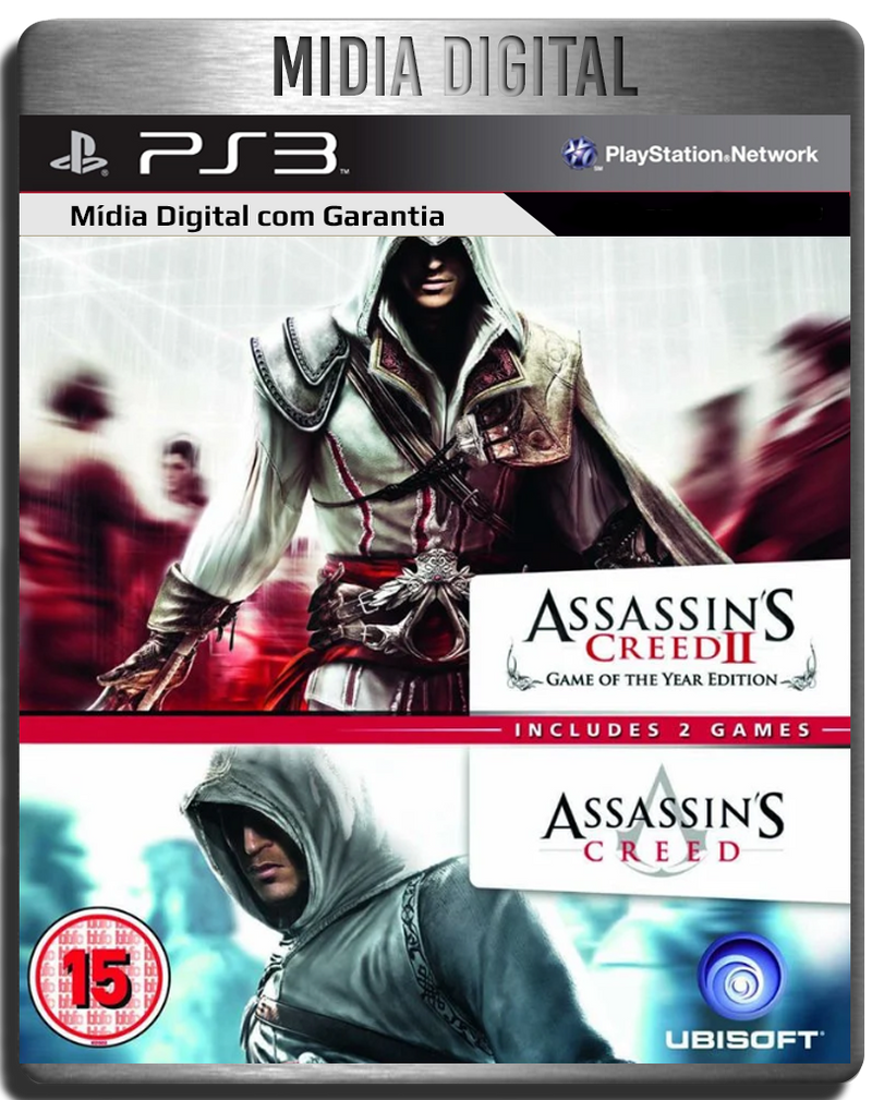Assassins Creed 1 e 2 Ps3 Psn Midia Digital