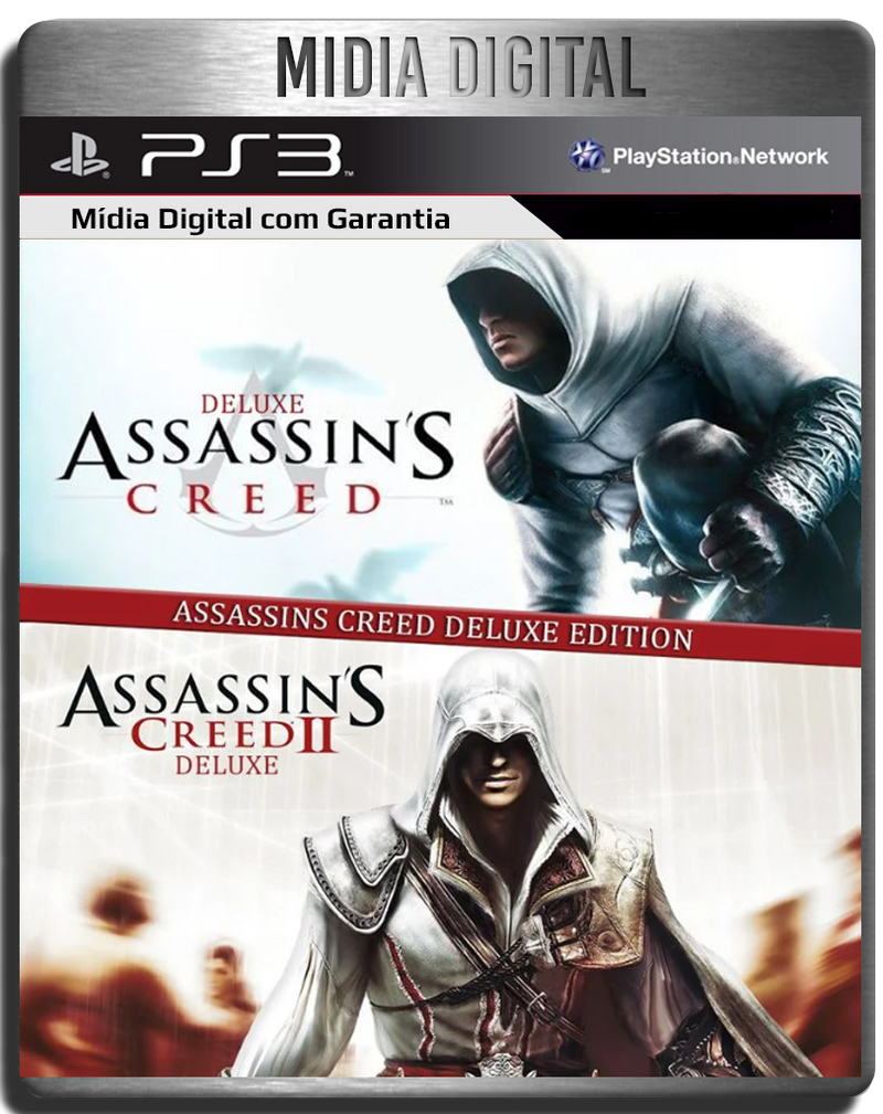 Assassins Creed 1 E 2 Deluxe + Dlcs - Ps3 Psn - Midia Digital