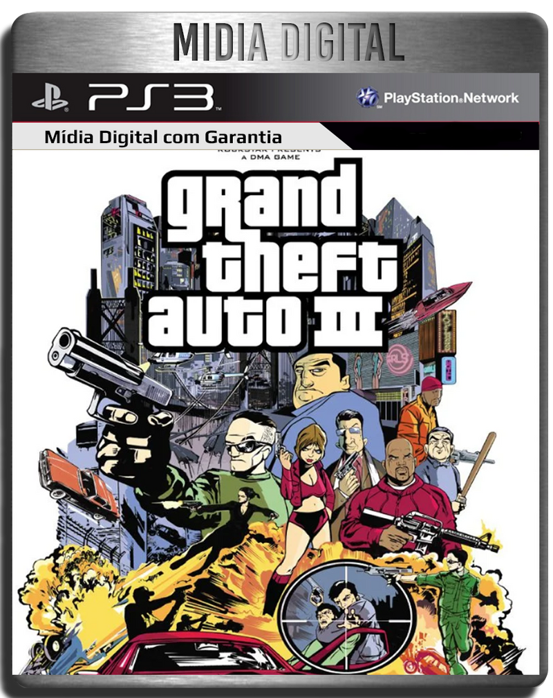 Grand Theft Auto GTA  3 - Ps3 Psn - Mídia Digital
