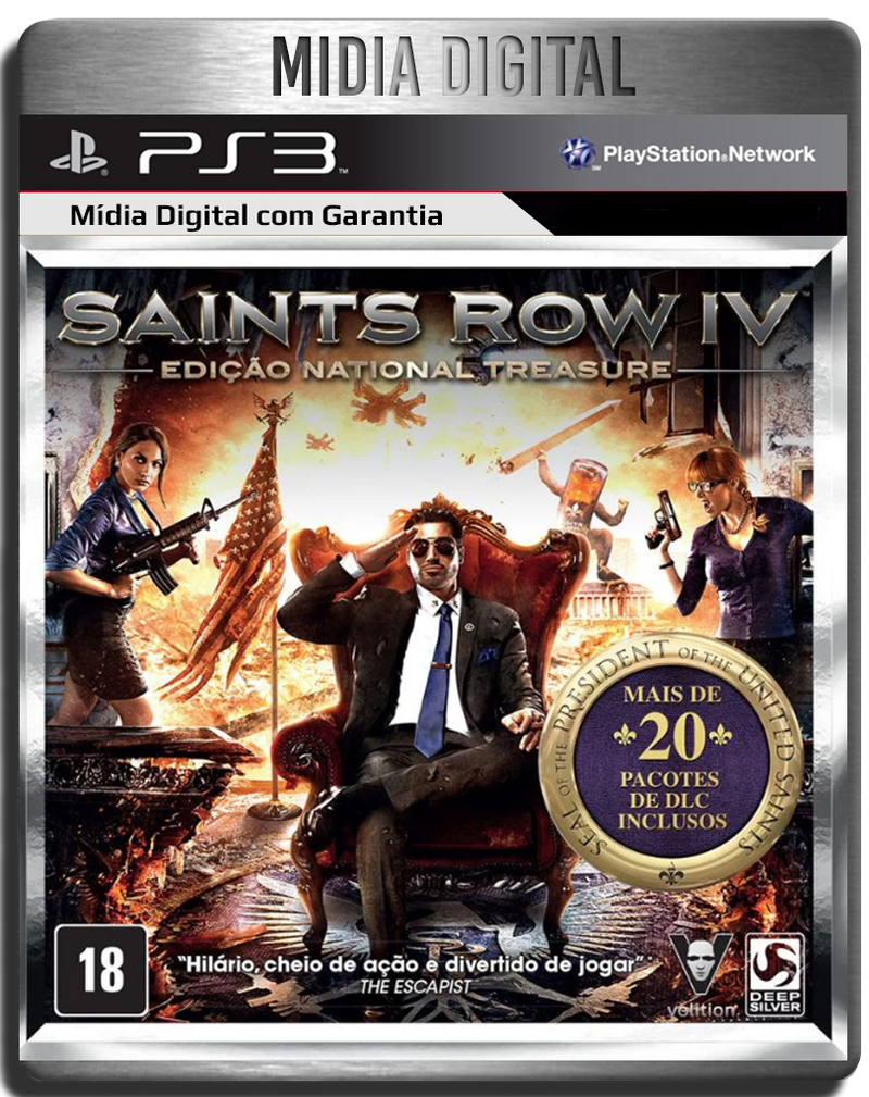 Saints Row 4 National Treasure Edition Ps3 Psn Mídia Digital