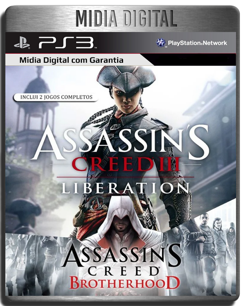 Assassins Creed Brotherhood & Liberation HD - Ps3 Psn - Mídia Digital