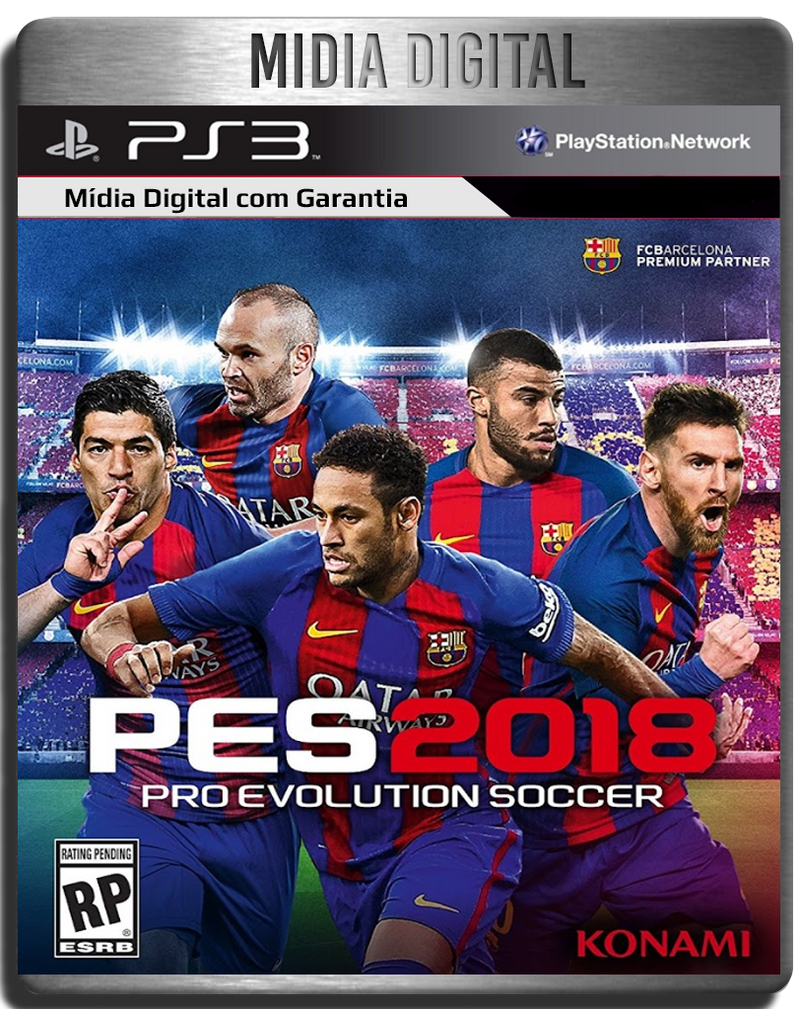 Pro Evolution Soccer 2018 Pes 18 Ps3 Psn Mídia Digital